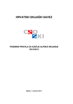 posebna pravila za djecje alpsko skijanje 2014-2015