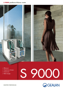 S 9000 podizno-klizna vrata