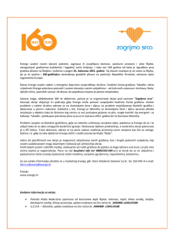 Energo svakim novim danom pokreće, zagrijava ili osvjetljava