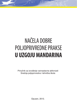 načela dobre poljoprivredne prakse u uzgoju mandarina