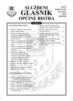 službeni glasnik općine bistra