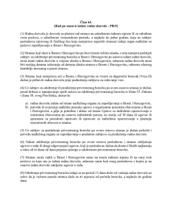 Član 64. (Rad po osnovu izdate radne dozvole