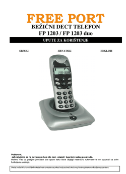 BEŽIČNI DECT TELEFON FP 1203 / FP 1203 duo