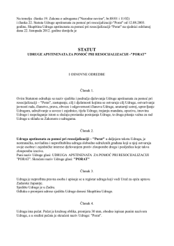 STATUT - Udruga Porat
