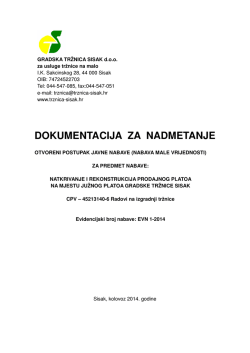 dzn natkrivanje i rekonstrukcija prodajnog južnog platoa