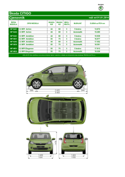 &Scaron;koda CITIGO Cjenovnik