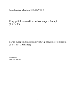 Skup politika vezanih uz volontiranje u Europi
