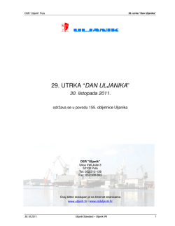 Bilten 29. utrke Dan Uljanika 2011