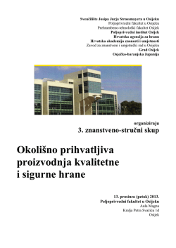 Okolisno prihvatljiva proizvodnja kvalitetne i sigurne hrane