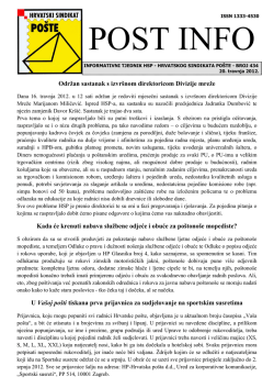 ispis - Hrvatski sindikat po&scaron;te