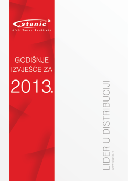 Godi&scaron;nje izvje&scaron;će za 2013.