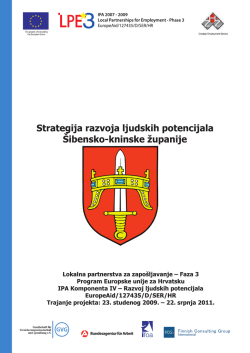 Strategija razvoja ljudskih potencijala &Scaron;ibensko