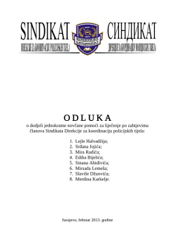 Odluka o dodjeli jednokratne novčane pomoći za liječenje po