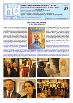 DAN GRADA MAKARSKE - Hrvatsko Njemacko Drustvo Split