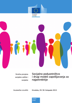 Socijalno poduzetništvo i drugi modeli zapošljavanja za najpotrebitije