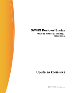 Detaljne upute za kori&scaron;tenje SWING Update