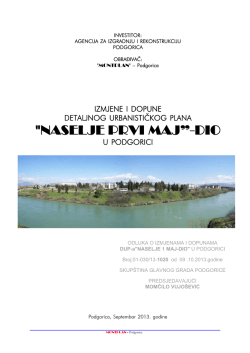 DUP PRVI MAJ Izmjene i dopune dijela plana