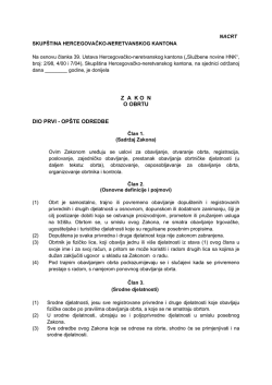 Z  A  K O  N O OBRTU DIO PRVI - OP&Scaron;TE ODREDBE