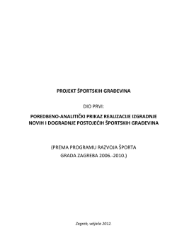 PROJEKT &Scaron;PORTSKIH GRAĐEVINA DIO PRVI