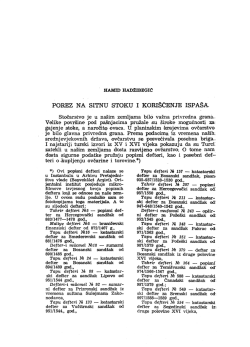 POREZ NA SITNU STOKU I KORISCENJE !SPASA