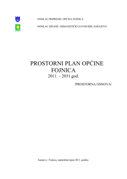 PROSTORNI PLAN OPĆINE FOJNICA