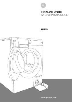 detaljne upute za uporabu perilice