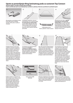 Upute za postavljanje tihog laminatnog poda sa sustavom Top