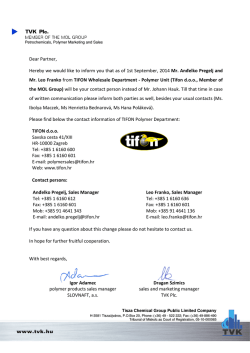 Dear Partner, Hereby we would like to inform you that as of