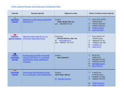POPIS AKREDITIRANIH REGIONALNIH KOORDINATORA