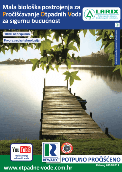 Prospekt Rewatec - Proči&scaron;ćavanje otpadnih voda