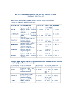 MEĐUNARODNI SPORAZUMI O SOCIJALNOM