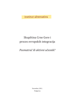 Skup&scaron;tina Crne Gore i proces evropskih