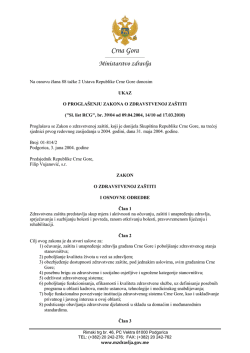 Crna Gora - Ministarstvo zdravlja