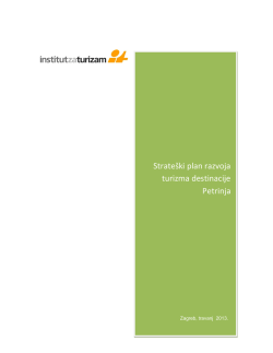Strateški plan razvoja turizma destinacije Petrinja