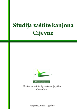 Studija za&scaron;tite kanjona Cijevne