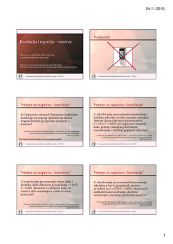 24.11.2010. 1 Korelacija i regresija – seminar