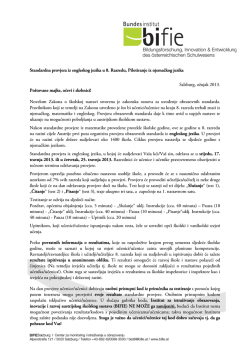 Standardna provjera iz engleskog jezika u 8. Razredu