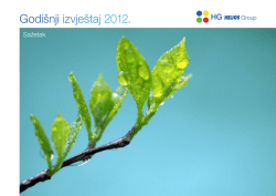 Godi&scaron;nji izve&scaron;taj 2012