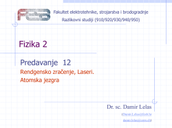 Predavanje12_Fizika2_razlikovni-Rendgensko zračenje