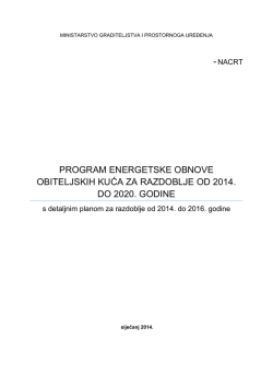 program energetske obnove obiteljskih kuća za razdoblje od