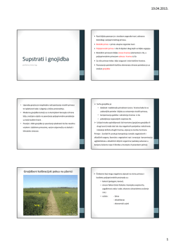 Supstrati i gnojidba