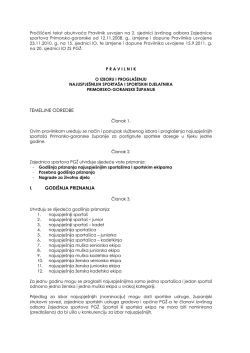 Pravilnik najbolji sportasi i sportski djelatnici PGZ