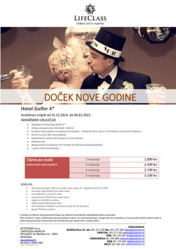DOČEK NOVE GODINE