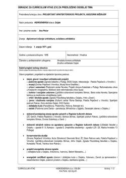 20-godi&scaron;nje iskustvo u izradi arhitektonskih projekata