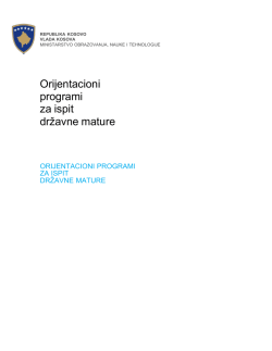 Orijentacioni programi za ispit državne mature