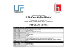 3.MFD &ndash; Program skupa - Institut za hrvatski jezik i jezikoslovlje