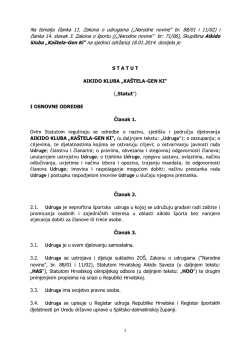 Statut - Aikido klub Ka&scaron;tela