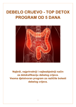 DEBELO CRIJEVO - TOP DETOX PROGRAM OD 5 DANA