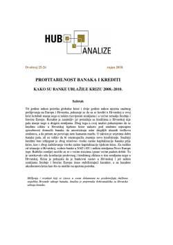 HUB Analize broj 25 - 26