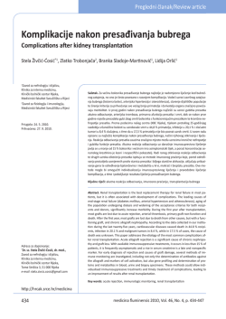 komplikacije nakon presađivanja bubrega